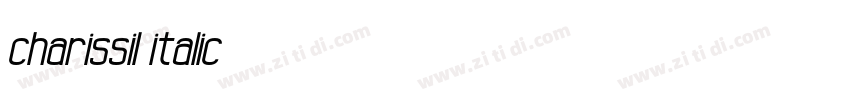 charissil italic字体转换